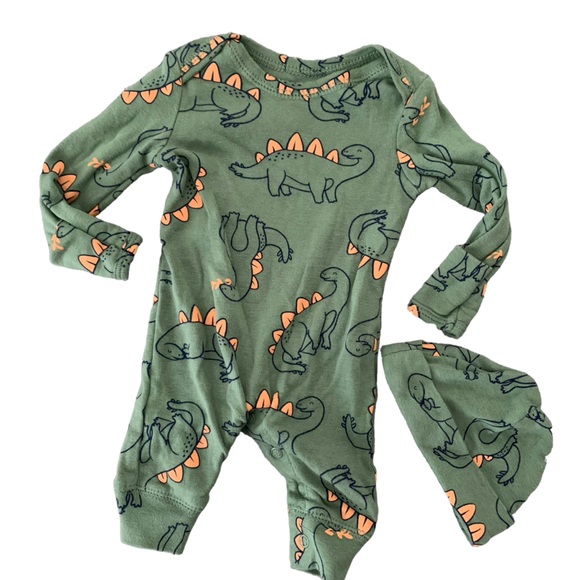 Carters Infant Boys 3 Piece Pajama Ensemble Size NB - Picture 2 of 16